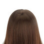 Tête de mannequin 100 % cheveux humains naturels Marron 45,7 cm