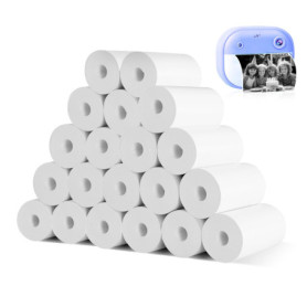 (20 Rouleaux) Papier Thermique Appareil Photo Enfant, Papier de Rechange pour Appareil Photo Enfant, Rouleau Papier Appareil Pho