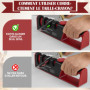 Aiguiseur Couteaux, 4 en 1 Affuteur Couteau Professionnel Aiguiseurs Manuels de Couteaux à Bouton Réglable, Multifonction et Aig