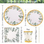 CEILIWEN Lot de 125 assiettes en carton vert sauge pour 25 invités, assiettes plates de 22,9 cm, assiettes à dessert de 17,8 cm,
