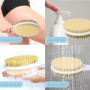 HORJOR Brosse de Bain Douche Long Manche 44cm, pour le Brossage Du Dos Humide ou Sec, Brosse Corps, Nettoyage en profondeur, Exf