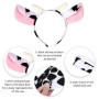 SUNYOK Ensemble Costume Vache pour Enfant Déguisement Animal Pour Anniversaire Carnaval Bandeau Oreilles de Vache Noeud Papillon