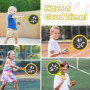 YBCCBY Raquette de Tennis pour Enfants, Raquette Badminton Enfant Balles et Raquettes de Plage Plastique Jeu de Raquette Légères