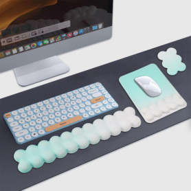 YBCCBY Tapis de Souris et Repose-Poignet Clavier, Cloud Repose-poignet Tapis Souris Ergonomique en Mousse à Mémoire Tapis de Sou