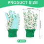 4 Paires Gants de Jardinage Femme, Gants de Travail Femme, Confortables Gants de Jardinage avec Poignets Élastiques, Antidérapan