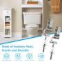NAROSEBE Attaches Charnière Abattant WC Kit de Fixation Abattant Wc Toilette Siège en Acier Inoxydable avec Vis Kit Fixations Re