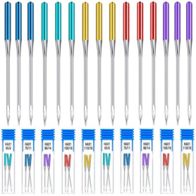 Aiguilles de Machine à Coudre 30Pcs, Universelles Régulière Standard Aiguilles en Métal avec Bouteilles 65/9, 75/11, 90/14, 100/