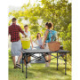 QWORK® Table Pliante, Table Pliante Camping, 95 * 55 * 50cm, Noir, pour Barbecue, Voyage, Pêche, Pique-Nique