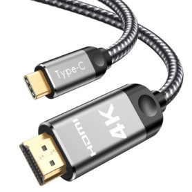 Southlight Câble USB C vers HDMI 2m,câble USB type C vers HDMI 4K UHD (compatible Thunderbolt 3) avec iPhone 16/15 Pro,MacBook P