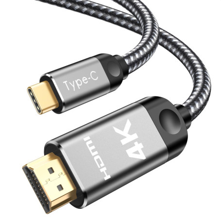 Southlight Câble USB C vers HDMI 2m,câble USB type C vers HDMI 4K UHD (compatible Thunderbolt 3) avec iPhone 16/15 Pro,MacBook P