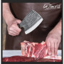 Couperet, couperet lourd de 0,85 kg, couperet à viande en acier au carbone forgé à la main, couteau de boucher pour hacher les o