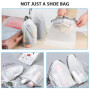 MEETTIKEY 5 Sacs à Chaussures, Sacs à Chaussures Transparents de Voyage avec Cordon de Serrage Organisateur de Chaussures pour H