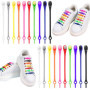 Kyduu 100 pcs No Tie Lacets de Chaussure sans noeud pour Unisexe Enfants et Adultes Shoe Laces élastiques pour Chaussures de Spo