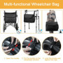 NAROSEBE Sac à Dos pour Fauteuil Roulant, Sac pour Fauteuil Roulant Oxford Étanche Sac de Rangement pour Fauteuil Roulant Pochet