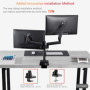 PUTORSEN Support Double Écrans 17-32" PC Moniteur, Premium Aluminium Bras Articulé Ergonomique Ressort Mécanique, Hauteur Réglab