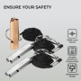 H&S Sifflet de Survie Fort pour Camping - Lot de 3 - Sifflets de Securité en Aluminium pour la Randonnée avec Lanière et Chaîne 