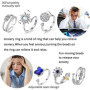6 Pcs Fidget Bague pour Femmes Réglable Anneau Ouvert Ensemble Spinner Anneaux Bague Argent Zircone Fleur éToile Lune Perle Soul