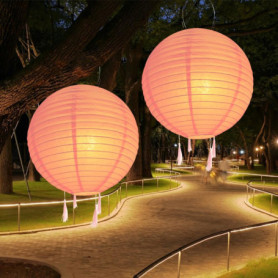 NAVESO Lampion Solaire Exterieur, 2 Pièce 20cm Lampion Exterieur Solaire, Lanternes Solaires LED Extérieures, Lanterne de Jardin