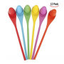 Xrten 12 pcs Jeu de Course de Relais œuf et Cuillère pour Les Fêtes Anniversaires Sorties en Famille (Couleur Assortie)
