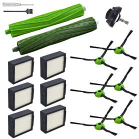 Pièces de Rechange Compatibles avec i-Robot Roomba J7 J7+ J5 J5+ J6 J6+ J8 J8+ J9 J9+ Série i e j – Kit Accessoires avec Roue Av