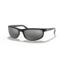 Ray-Ban Predator 2 Lunettes de Soleil, Noir (Monture : Noir, Verres : Gris polarisé Miroir 601/W1), X-Large (Herstellergröße: 62