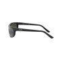 Ray-Ban Predator 2 Lunettes de Soleil, Noir (Monture : Noir, Verres : Gris polarisé Miroir 601/W1), X-Large (Herstellergröße: 62