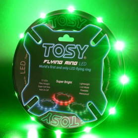 TOSY Anneau Volant 12 LED, Lumineux, Mode Perdu, allumage Automatique, sûr et Doux, étanche, Frisbee léger, Cadeau d'anniversair