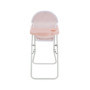 Olivia's Little World Station de Nurserie 3pcs Lit Bebe Chaise Haute et Poussette Rose Gris