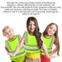 Vegena 8 Pcs Gilet de Sécurité pour Enfants, 360° Visibilité à Gilet Réfléchissante pour 3-12 Ans Enfants, Gilet Jaune Réfléchis