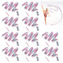 Lot de 10 rubans de danse pour enfants, avec tige de 2 m, ruban de gymnastique rythmique, longs rubans de danse, bande de tourbi