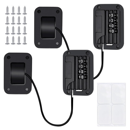 2 Pcs Verrou de Réfrigérateur avec Code, Réfrigérateur Serrure à Code, Verrou De Réfrigérateur Enfant, Verrou de Réfrigérateur p