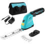DURATECH Cisaille Sculpte-Haie Electrique, Taille-Herbes sans Fil 12V, Taille Haie Batterie 2000mAh, 2 Lames, Cisaille a Gazon L