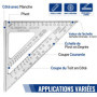 WORKPRO Equerre Menuisier 300 mm et Equerre Charpentier Triangulaire 180mm, Equerre Combinée avec Niveau à Bulle en Acier Inoxyd