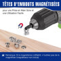 WORKPRO Jeu de 16 Embouts Torx en Acier S2 Magnétiques 25mm avec Boîte de Rangement