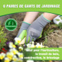 WORKPRO Gants Jardinage, 6 Paires Gant Jardin Respirants et Antidérapants, Gants de Travail Polyvalents pour Jardinage, Bricolag