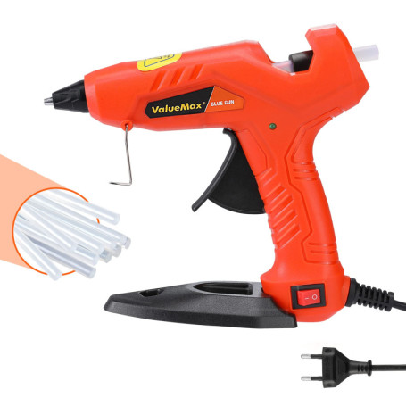 ValueMax Pistolet à Colle Chaude 30W avec 20 Bâtons de Colle 7x100 mm, Pistolet à Colle Electrique de Chauffage Rapide, Anti Eco