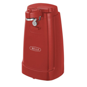 BELLA Ouvre-boîte Électrique et Aiguiseur de Couteaux, Ouvre-bocal et Décapsuleur Multifonction avec Levier de Coupe Amovible et