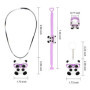 HOWAF 24pcs Anniversaire Panda Cadeau, Panda Porte Clés, Panda Bracelets Fille, Panda Bagues Jouets Kit Enfants Fête, Pinata Ann