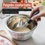 Chef Pomodoro Fouet de Cuisine en Acier Inoxydable (Lot de 3) Ustensiles pour Remuer Mélanger la Pâte Monter des Blancs en neige