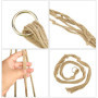 4PCS Suspension Macramé pour Plante, Corde de Coton Plante Cintre, Tissés à la Main Porte Pot de Fleurs pour Maison Bureau Balco