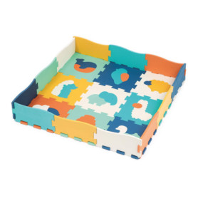 LUDI - Tapis Bords Et Coins - Jeu D'Encastrement - Éveil Bébé - Amortit Les Chocs, Isole Du Froid - Dès La Naissance - Développe