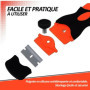 Grattoir Plaque Vitrocéramique - Grattoir Vitre - Kit Raclette Universel Et 10 Lames De Rechanges - Pratique Et Simple D’Utilisa
