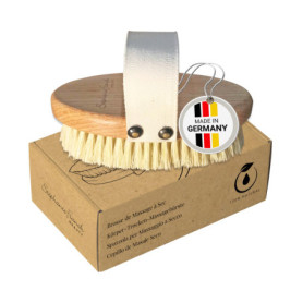 Stephanie Franck Beauty - Dry Brushing Body Brush - Brosse de Massage à sec Dynamisante - 100% Végane - en Fibres de Tampico fer