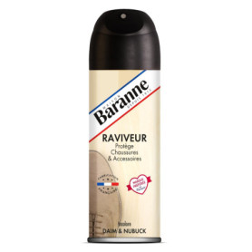 Baranne Aérosol Raviveur Daim Incolore | Protège, Ravive et Imperméabilise | Tous coloris | Chaussures et Accessoires Cuir | Nub