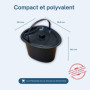 Pot de chambre adulte avec couvercle hygiénique HABEYGARD® | Portable et pratique pour la nuit, idéal pour camping ou maison, co