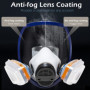 AirGearPro G-750 Masque de Protection Respiratoire Intégral avec Filtres A1P2 | Masque à gaz Anti-poussière pour Peinture, Pulvé