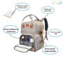 Sourire d'éveil, Sac a dos a langer pour bébé, lit pour bébé portable, Matelas a langer, grande capacité, multifonction, multipo