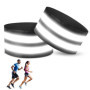 STEEL 2 Brassards Réfléchissants, Bandes Élastiques Réglables 30-50 cm, Accessoires de Sécurité pour Course à Pied et Cyclisme, 
