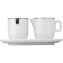 WMF Barista Sucrier de 130 ml et pot à crème/lait en porcelaine de 170 ml avec couvercles, soucoupe, pot à lait, passe au lave-v