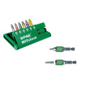 SPAX Bitcheck 5000009181309 T-STAR plus Embouts t10/t15/t20/t25/t30/ Support embouts rapidaptor Lot de 6